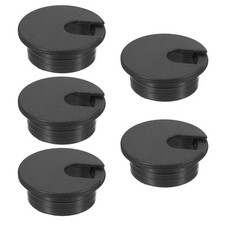 Cable Hole Cover, 5pcs 1.38inch/35mm Desk Wire Cord Grommets Hole Cover, Black