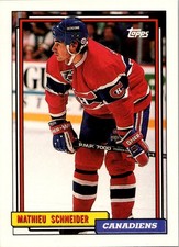 1992-93 Topps #253 Mathieu Schneider Montreal Canadiens