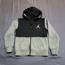 Air Jordan Youth Medium Full Zip Hoodie Black Gray Jumpman Logo