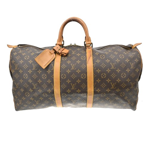 Louis Vuitton Keepall Bag Monogram Canvas Brown Travel Bag