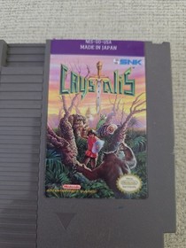 Crystalis (Nintendo NES, 1990) Authentic Tested Missing Corner Of Top Label