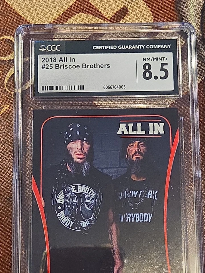 2018 AEW All In Briscoe Brothers #25 CGC 8,5 casi nuevo+ lucha libre profesional WWE NXT ROH WWF  Foto 3 de 4