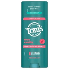 Tom's of Maine Rose Vanilla Deodorant 3.25 oz PACK OF 3
