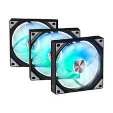 120mm Case Fan Reverse Blade ARGB PC Computer Quiet Fan 3in1 Cooler, Upgraded Po