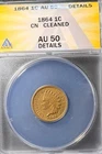 1864 Indian Head penny cent CU/NI Copper Nickel  AU-50