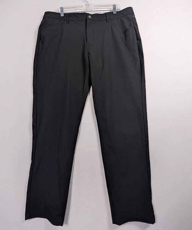 Fabletics Golf Pants Mens 40x28 Black The Don 5-Pocket Performance Stretch