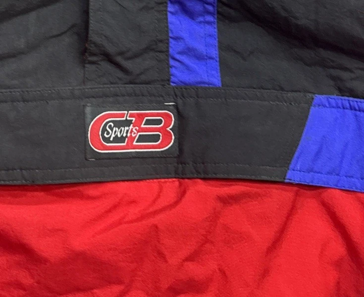 Abrigo de Colección Colorblock CB Sports Cortavientos Años 80’s 1/4 Cremallera Para Hombre LG Foto 4 de 4