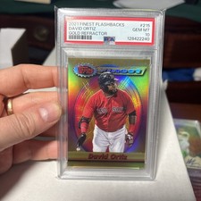 2021 Topps Finest Flashbacks #215 David Ortiz Gold Refractor /50 PSA 10