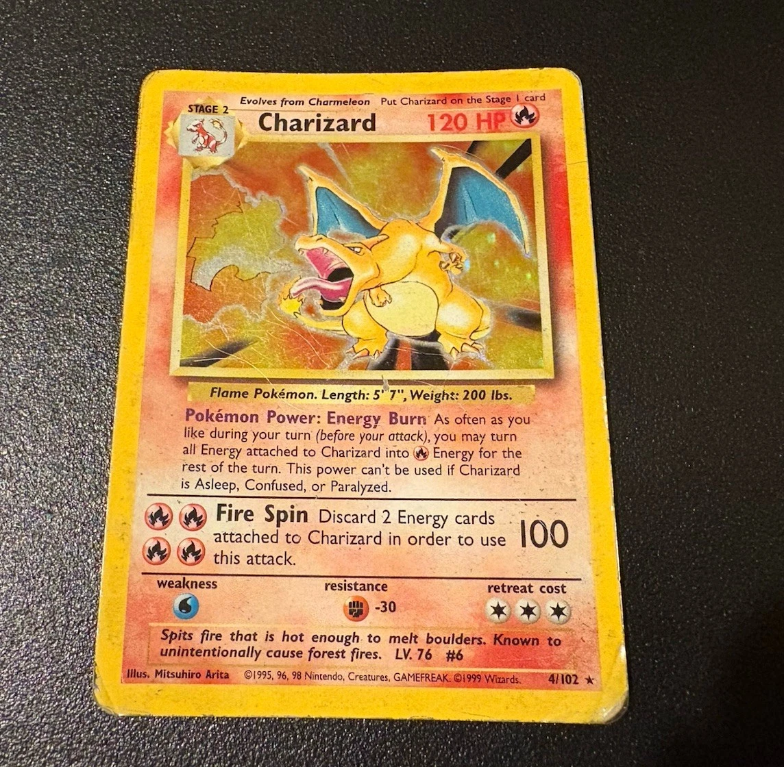 Charizard Pokémon TCG Individual Trading Card Games Base Set in