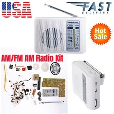 AM FM Radio DIY Kit Receiver Transistor with Case  Speaker Parts Suite JS210SP