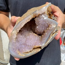 4.2LB Natural Amethystagate Cluster Quartz l Rough Purple Mineral Specime