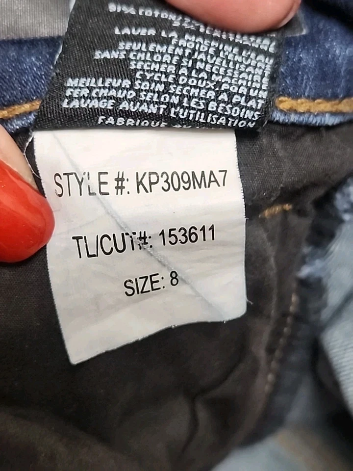 Pantalones de mezclilla Kut From The Kloth 8 para mujer Mia tiro alto ajustados lavado oscuro 30x31 Foto 4 de 4