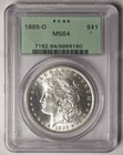 1885 O MORGAN Silver Dollar **PCGS MS64** OLD GREEN HOLDER FREE SHIPPING! G2084