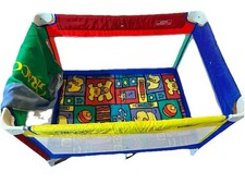 Vintage 1990s Colorful Graco Pack N Play Sport Playpen Baby Toddler With bag