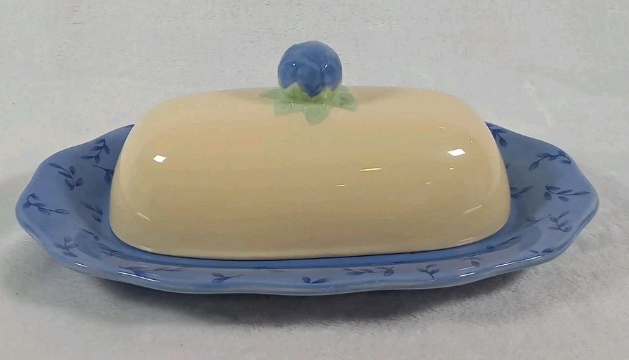 Pfaltzgraff Summer Breeze Butter Dish with Lid PRISTINE
