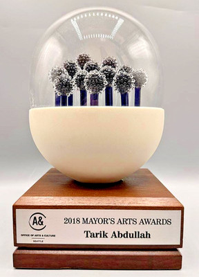 Seattle Mayors Arts Award 2018 Glass Sculpture Tzyy Yi Young Tarik Abdullah OOAK