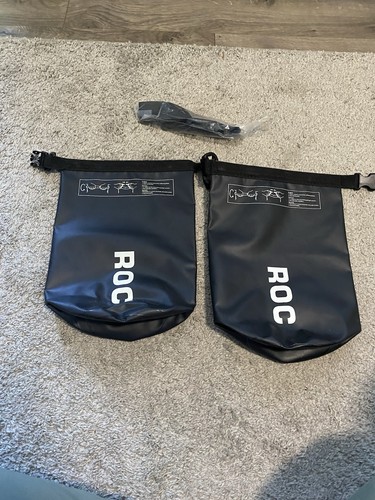 Set of 2 ROC Dry Bag 13" x 8.5" With Strap Black For Paddleboard & Water Sports