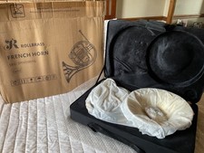 NEW ROLLBRASS FRENCH HORN DYH1001G WITH CARRYING CASE AND MORE - New Open Box