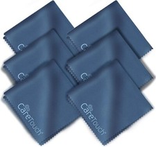 Care Touch Microfiber Cleaning Cloths, 6 Pack - Cleans Glasses, Lenses, Phones,