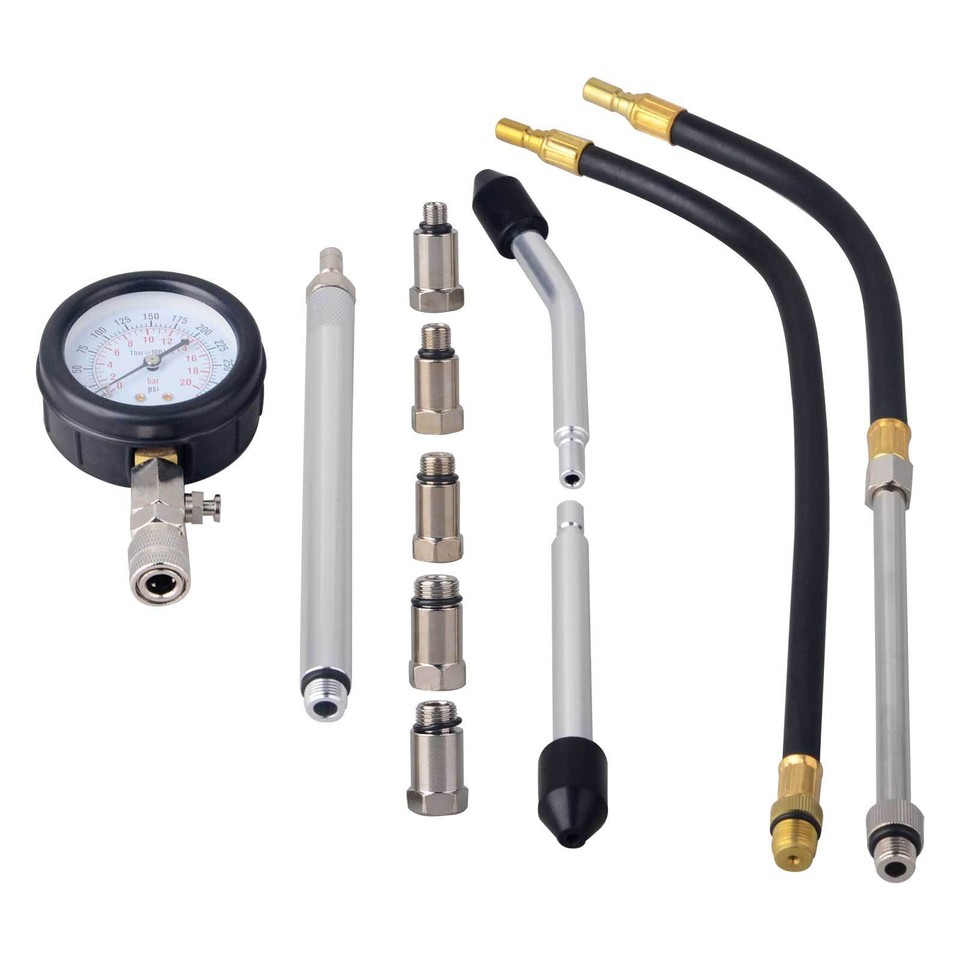 11-Piece Cylinder Compression Tester Kit For Gas Engines - 0-300 - Foto 14