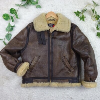 せ*や様 schott real mouton B-3 flight jacke Schott Type B-3 Flight Mouton Jacket Size 36 Made in USA | eBay