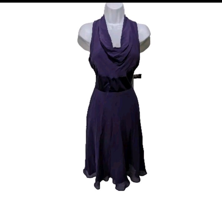 NWT Donna Ricco 100% Silk Fit Flare Dress Womens 4 Sleeveless Fairy  Whimsical