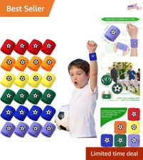 24 Pieces Kids Athletic Sweatbands - Assorted Colors - Sports Party Favors