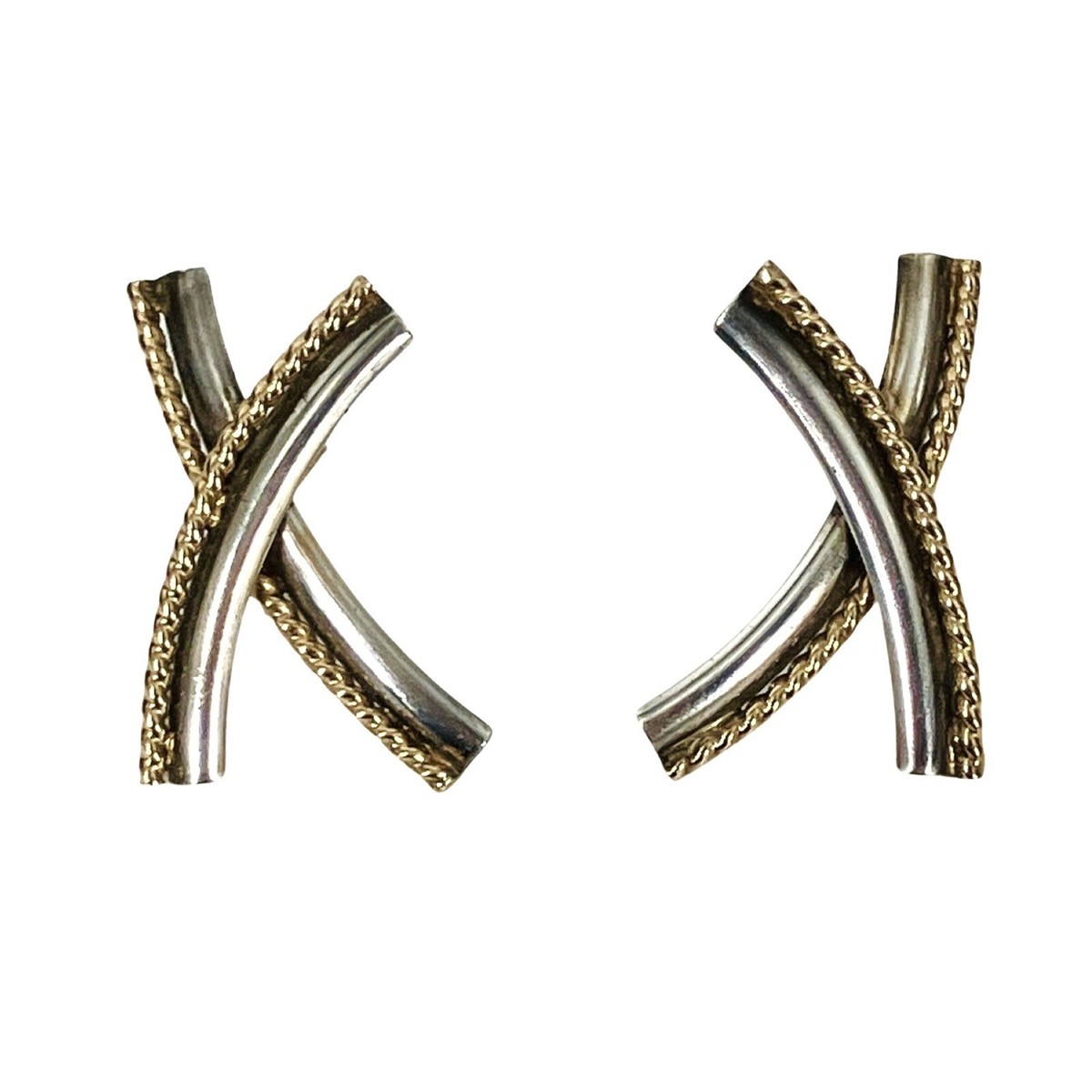 Peter Brams PBD Two Tone Sterling Silver With 14k Gold X