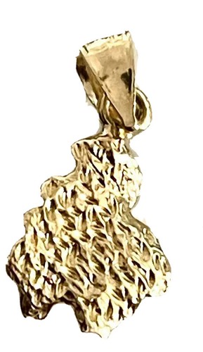 Colgante dije pepita de oro amarillo de 14 K - Imagen 4 de 4