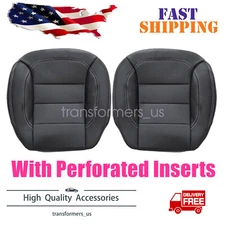 For 2012-2015 Mercedes Benz ML Driver & Passenger Bottom PERF Seat Cover Black