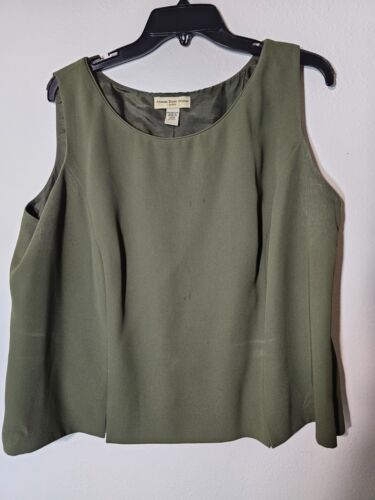 Amanda Smith Mujer 3 Piezas Traje Chaqueta Larga Falda Camiseta sin Mangas Plus 20W Verde - Imagen 8 de 15