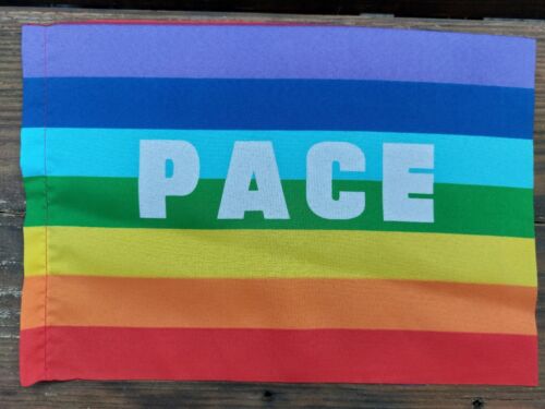 Drapeau Pace Fanion Arc en Ciel Peace 19X28 - Photo 1/1
