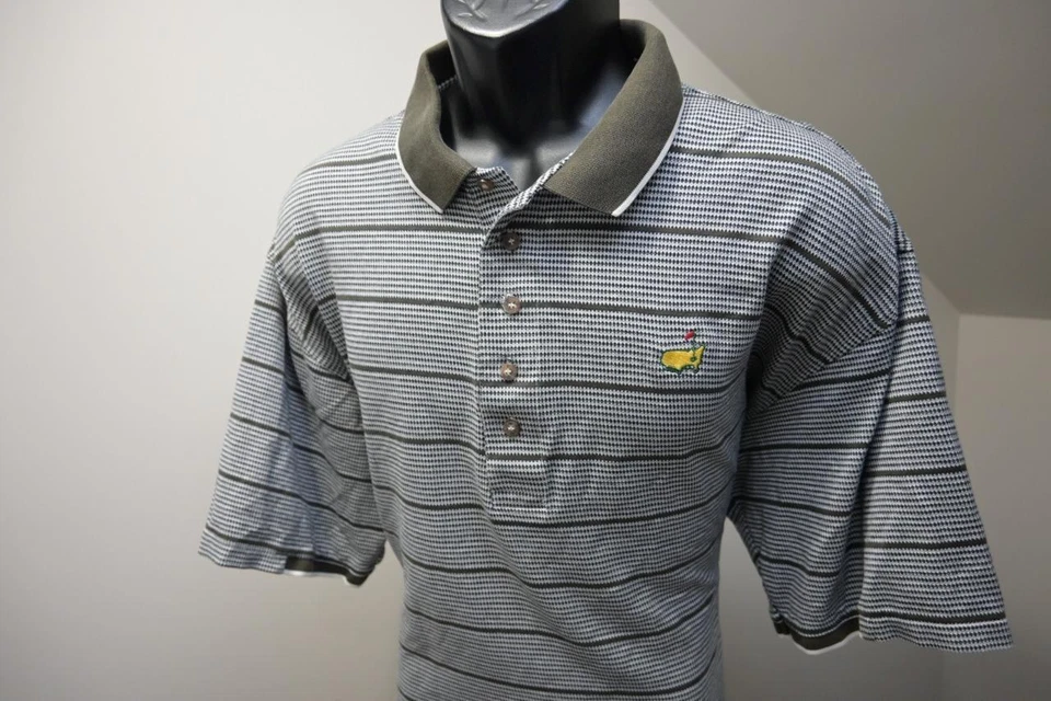 Polo de golf a rayas Masters Byron Nelson Augusta National XL de colección de los 90 para hombre Foto 2 de 4