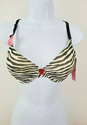 Maidenform Self Expressions 36C Demi Bra Zebra 2-Way Stretch Foam NWT