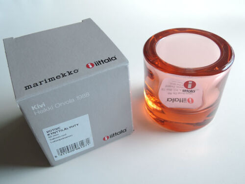 iittala Kivi Salmon pink VOTIVE 60mm Candle holder - Picture 1 of 3