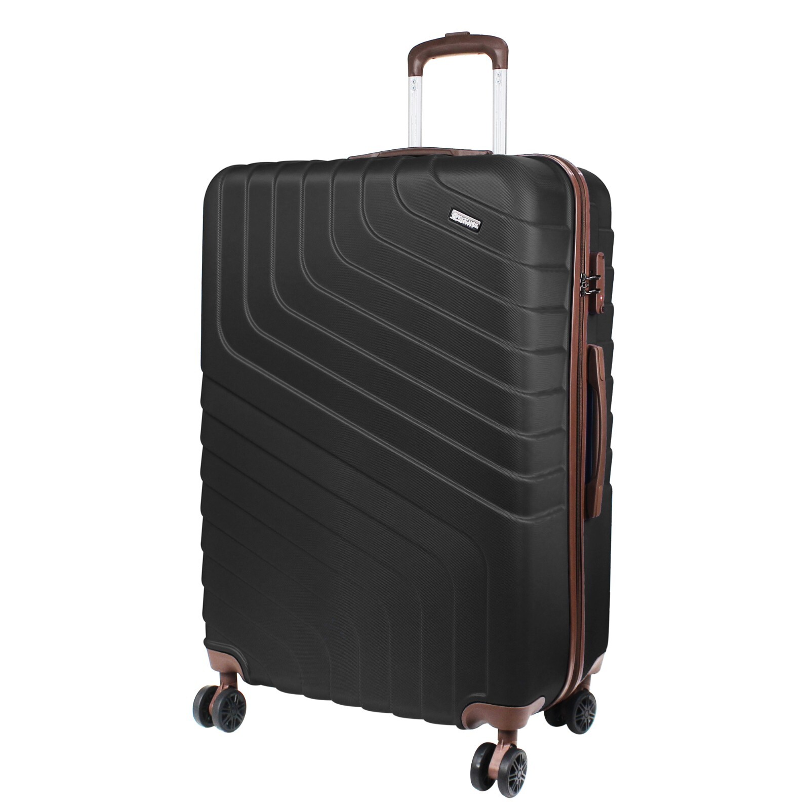 New Rocklands Lightweight 4 Wheel ABS Hard Shell Luggage Suitcase