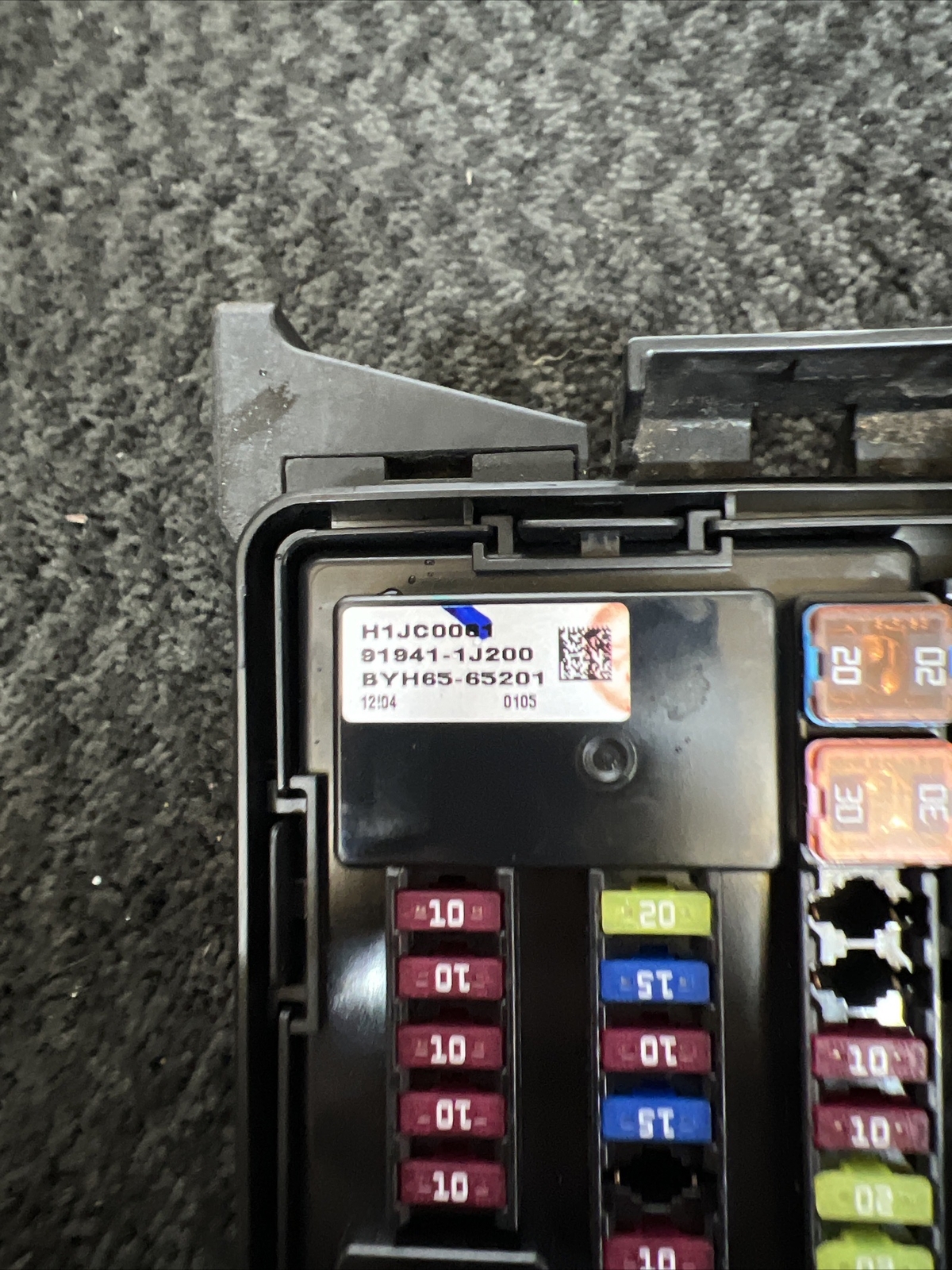 fuse Box H1JC0061 HYUNDAI I20 (GB IB) CLASSIC 2013 919411J200 eBay