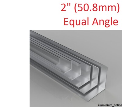 ALUMINIUM GLEICHER WINKEL 2'' (50,8mm) 5 Stärken, Längen bis 2,5m