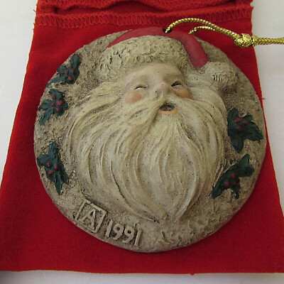 AROMATIQUE 1991 Santa Christmas Ornament Limited Edition Collector Item New Vtg