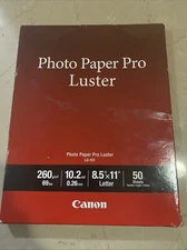 SOLD A IS Canon Photo Paper Pro Luster LU-101 (8.5x11" - 50 Sheets) - Sealed