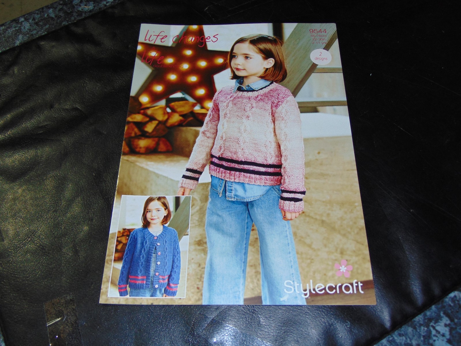 Stylecraft Double Knit Pattern 9544 (22 - 30 ins) 2 Designs Sweater & Cardigan