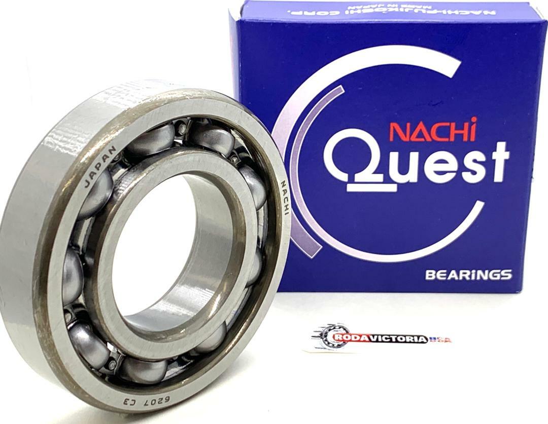 NACHI 6207 DEEP GROOVE BALL BEARING, OPEN TYPE, NO SEALS 35x72x17