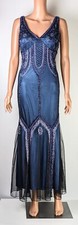 Marina Women's Blue Lace/Beaded Evening Gown/Special Occasion Dress size 10 