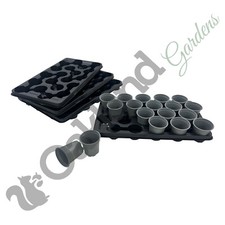 Plant Pots With Carry Trays 6cm 7cm 9cm 10.5cm 13cm Square Round Market Pot Tray