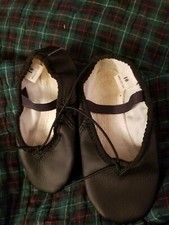 Excellent Condition Girls Black Ballet Dance Recital Shoes Size 10 TODDLER