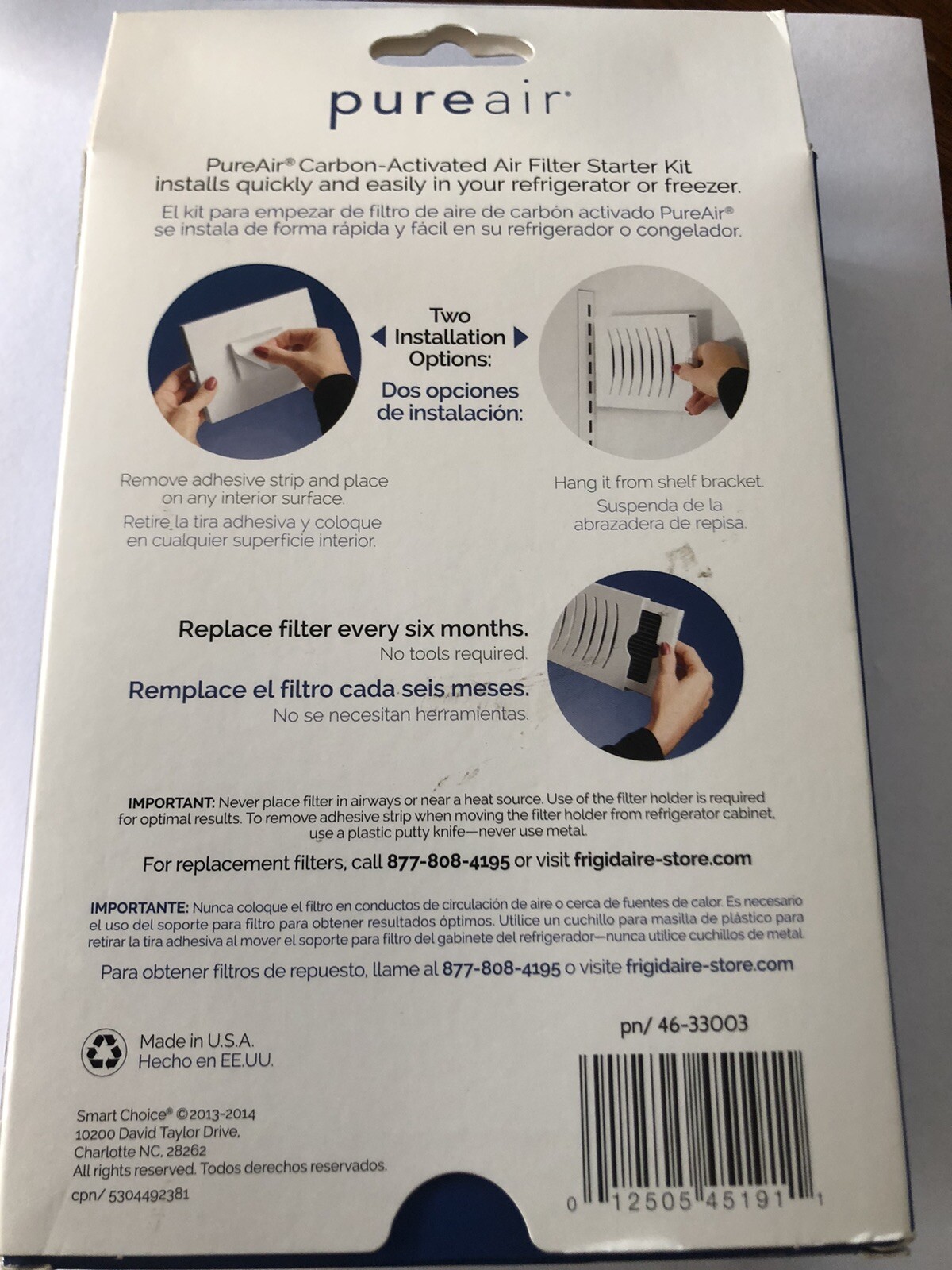 Smart Choice PureAir Carbon Activated Air Filter Starter Kit; Fits ANY Fridge...