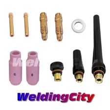 WeldingCity® 10-pcs Regular Setup Kit 3/32" TIG Welding Torch 17/18/26 T10 | USA