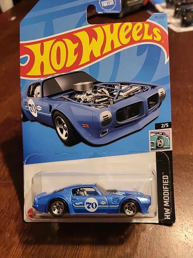 Hot Wheels 1970 Pontiac Firebird HW Modified Blue NOC