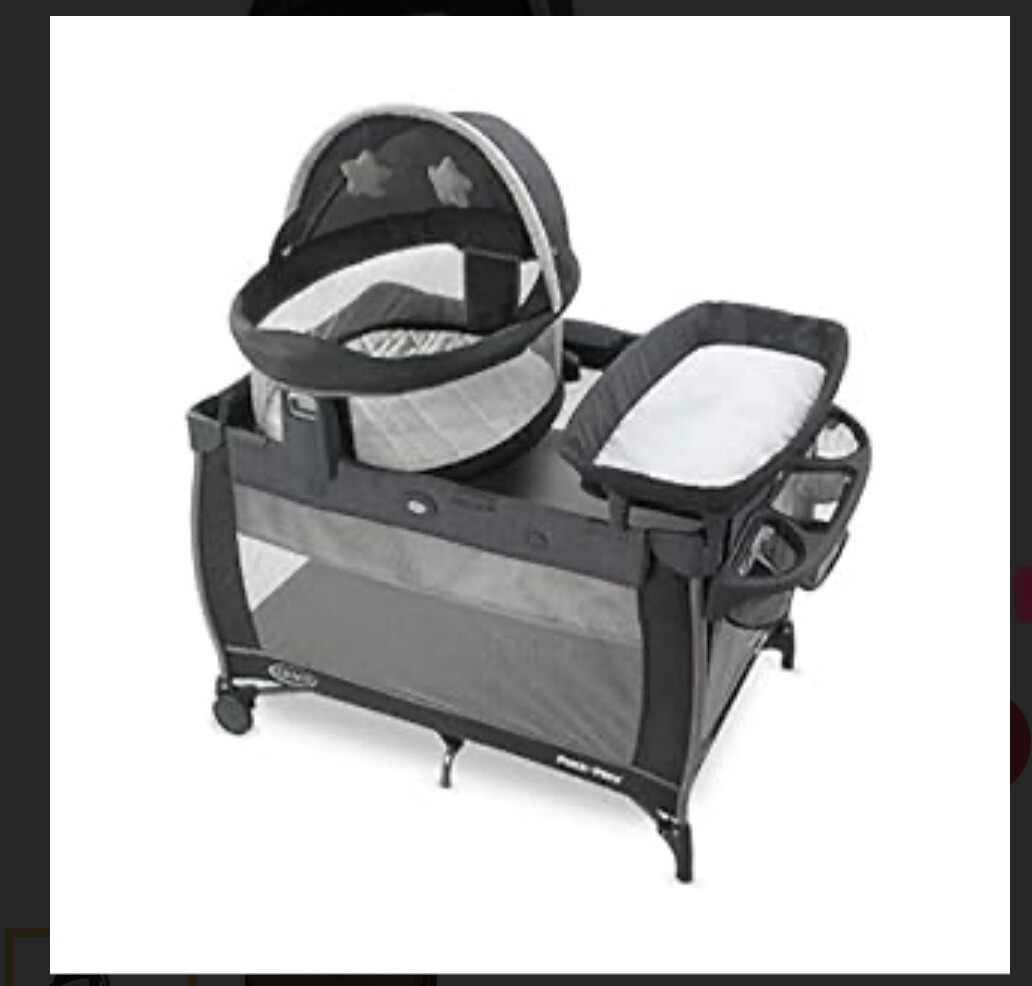 Graco Pack n Play Travel Dome LX Playard with Portable Bassinet Crib Redmond-image