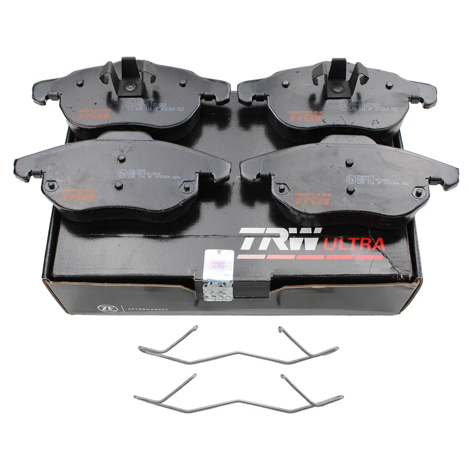 Juego de pastillas de freno de disco TRW ultra delanteras poco metálicas TXH0972 para Saab 9-3 9-3X Foto 4 de 4